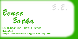 bence botka business card